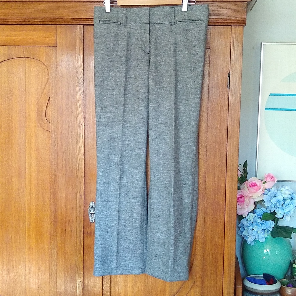 LOFT wide leg Linen trouser, Marisa fit, sz8, textured light blue weave, NWOT